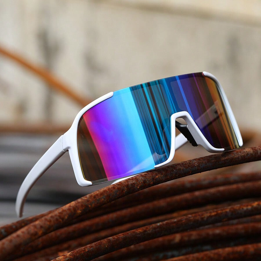 Men’s Sports Cycling Glasses Oversized Rimless Outdoor Goggles