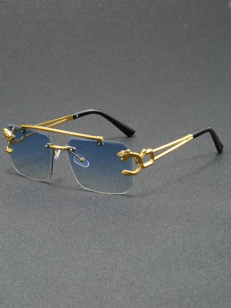 Men’s Pilot Frame Glasses Fashion Clear Lens Daily Wear