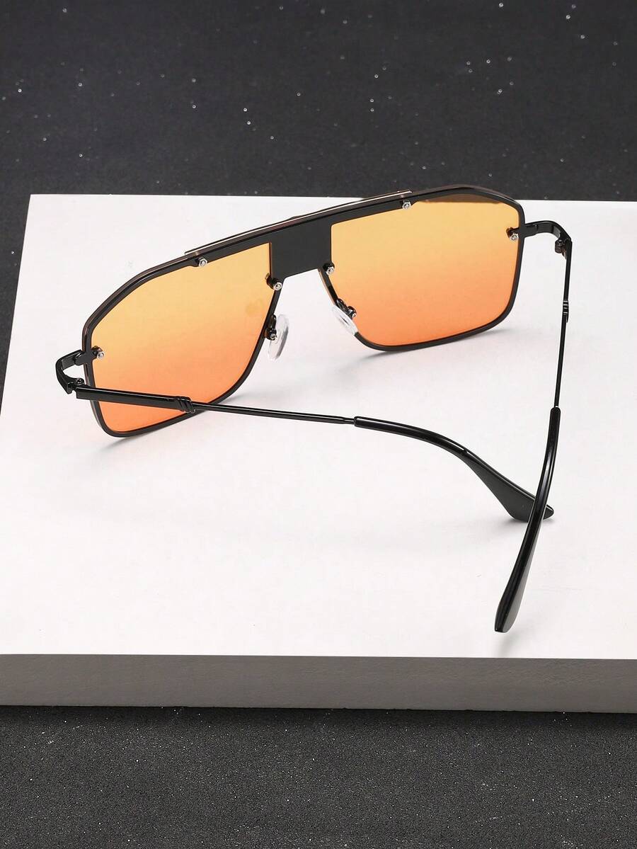 Men’s Flat Top Goggle Style Glasses Outdoor Street Style Eyewear