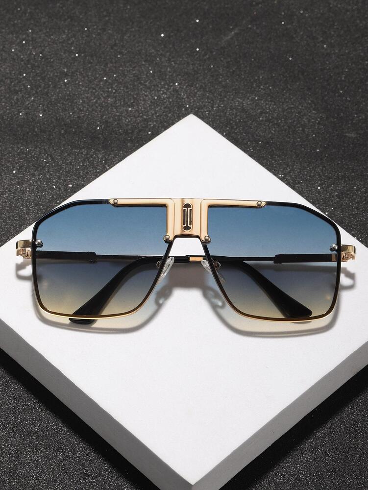 Men’s Flat Top Goggle Style Glasses Outdoor Street Style Eyewear