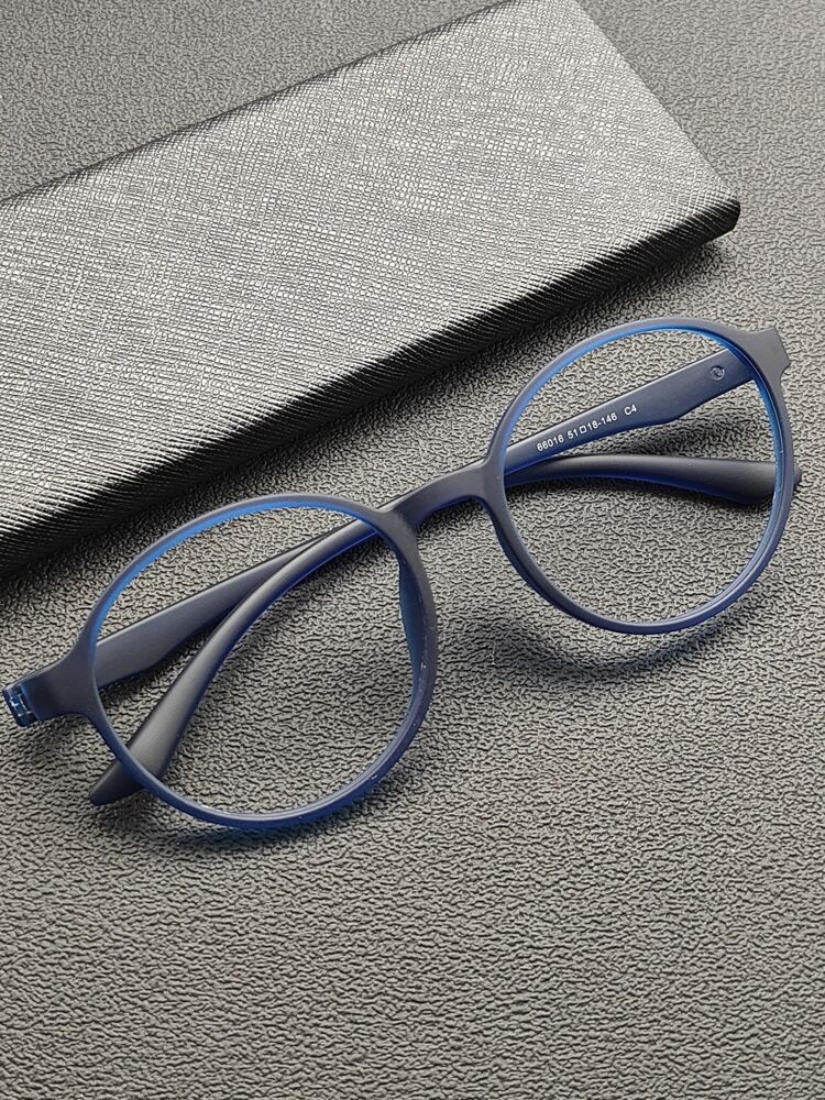 Unisex Round Frame Glasses Ultra Lightweight Vintage Clear Lens