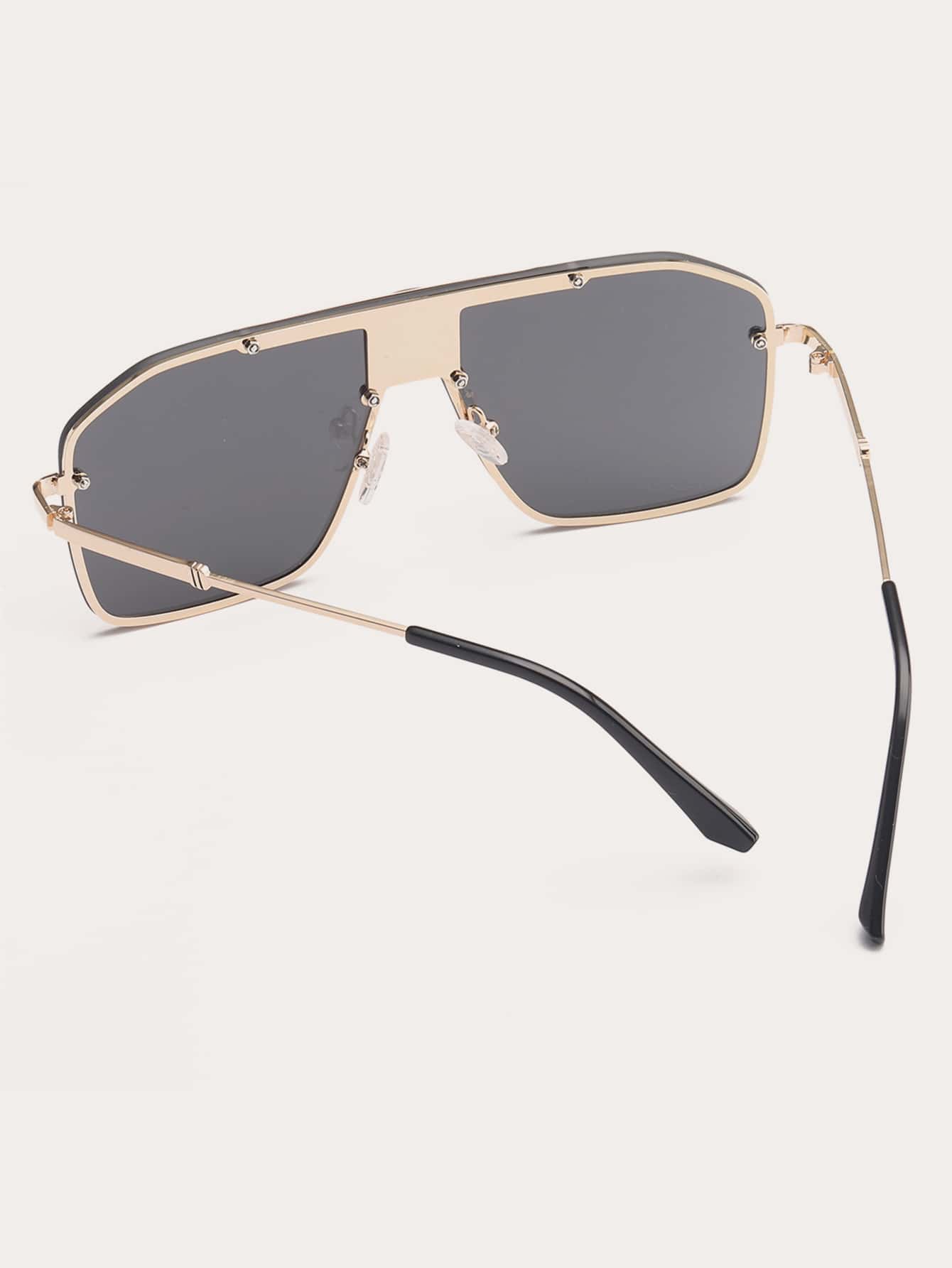 Men’s Flat Top Goggle Style Glasses Outdoor Street Style Eyewear