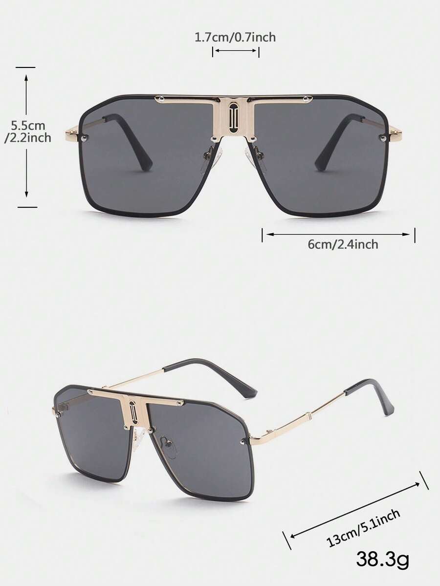 Men’s Flat Top Goggle Style Glasses Outdoor Street Style Eyewear