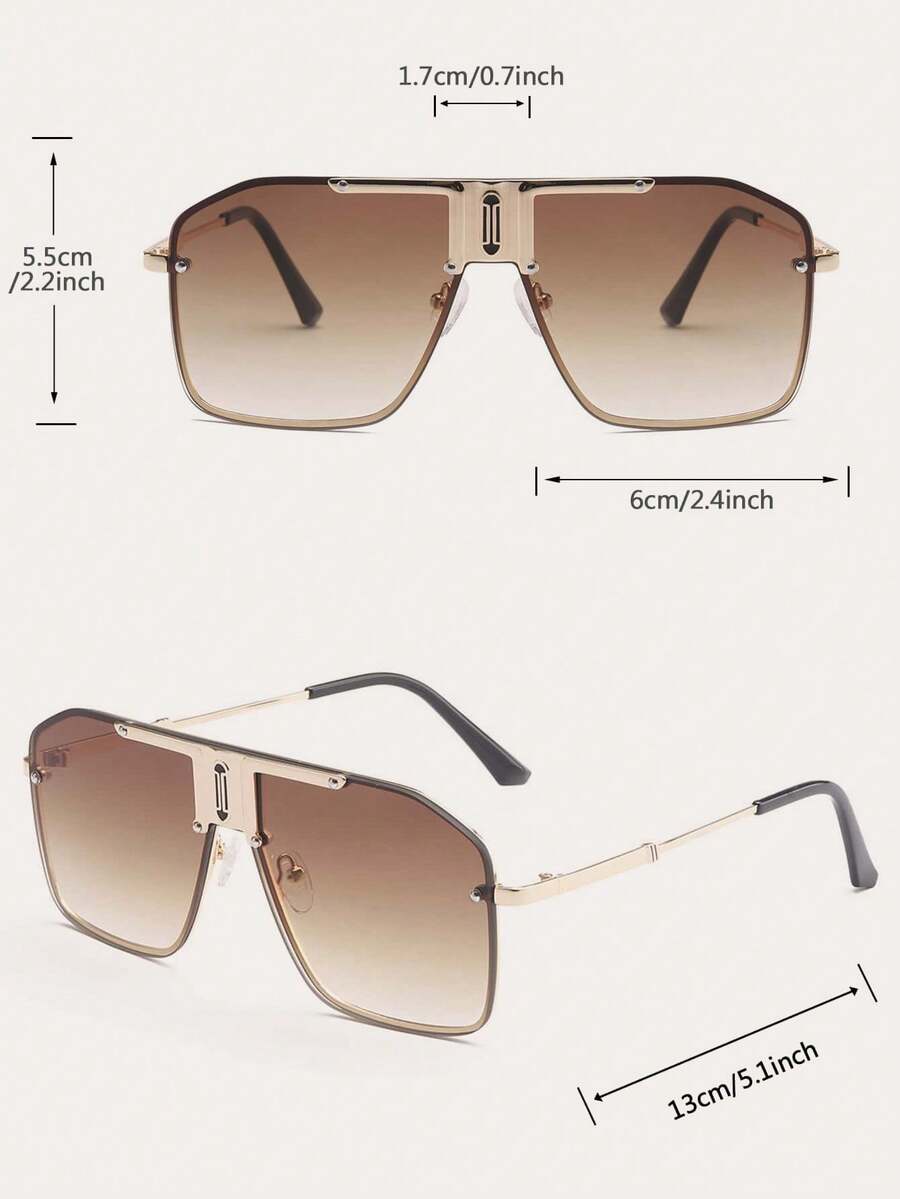 Men’s Flat Top Goggle Style Glasses Outdoor Street Style Eyewear