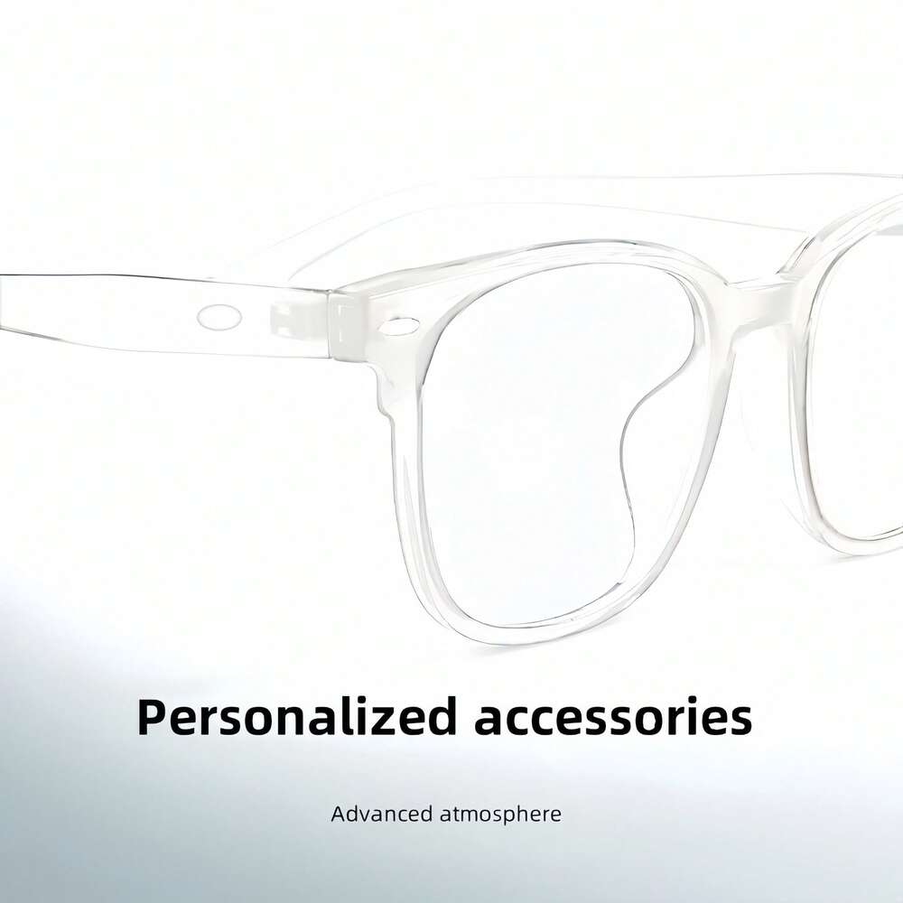 Oversized Transparent Frame Glasses Minimalist Large Clear Lens