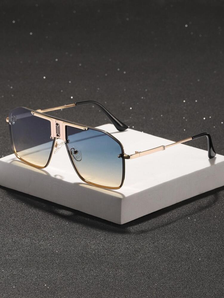 Men’s Flat Top Goggle Style Glasses Outdoor Street Style Eyewear