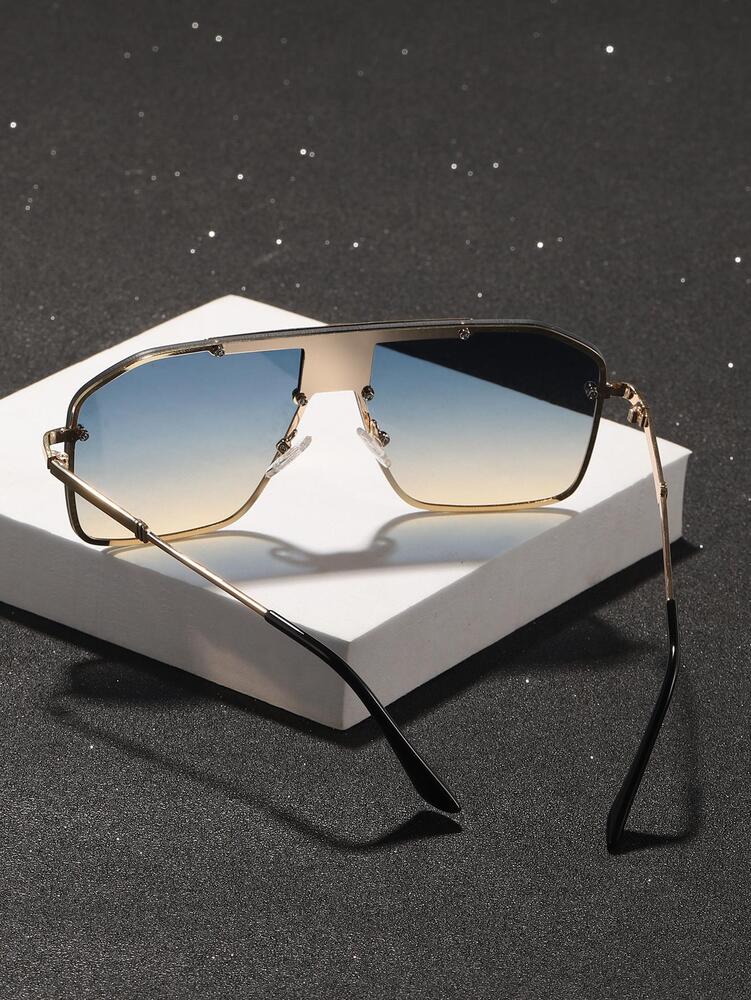 Men’s Flat Top Goggle Style Glasses Outdoor Street Style Eyewear