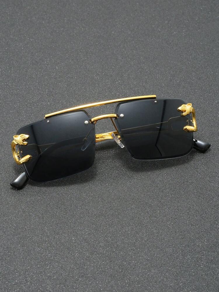 Men’s Pilot Frame Glasses Fashion Clear Lens Daily Wear