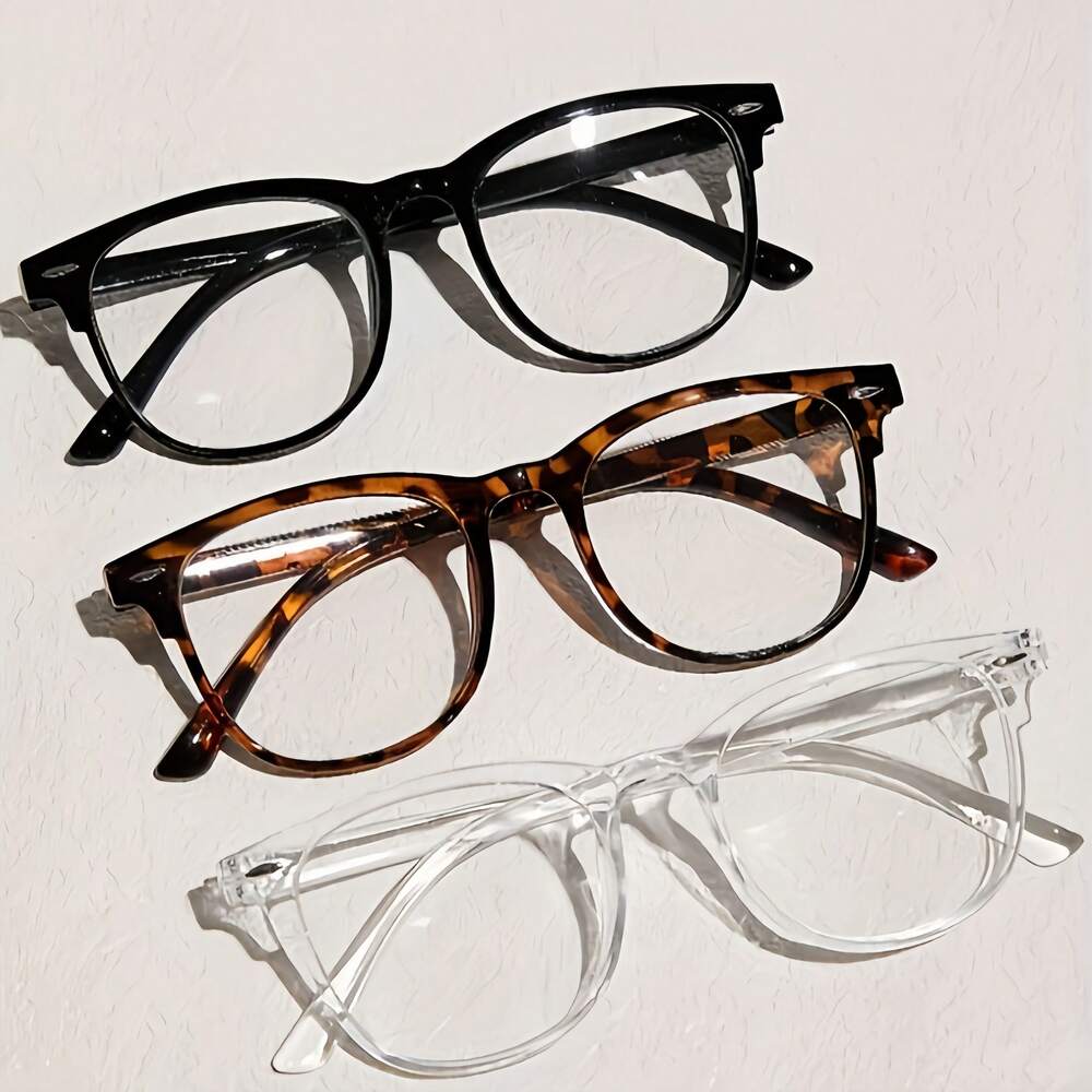 Oversized Transparent Frame Glasses Minimalist Large Clear Lens