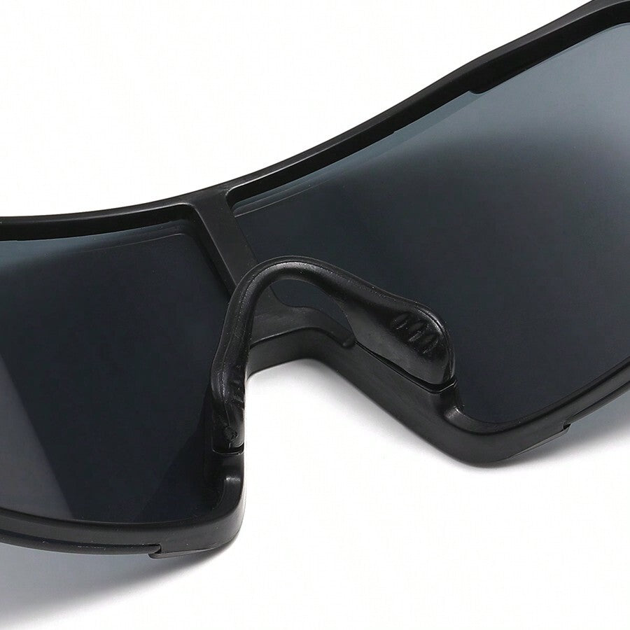 Men’s Sports Cycling Glasses Oversized Rimless Outdoor Goggles