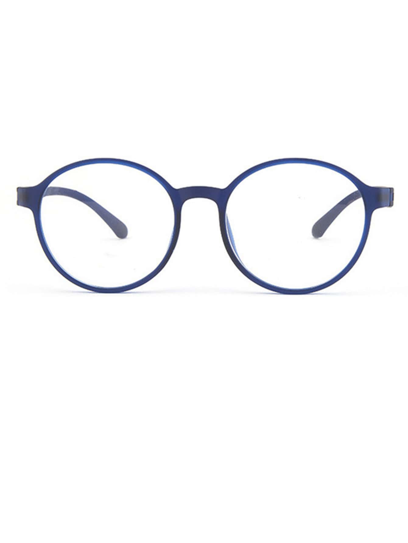 Unisex Round Frame Glasses Ultra Lightweight Vintage Clear Lens