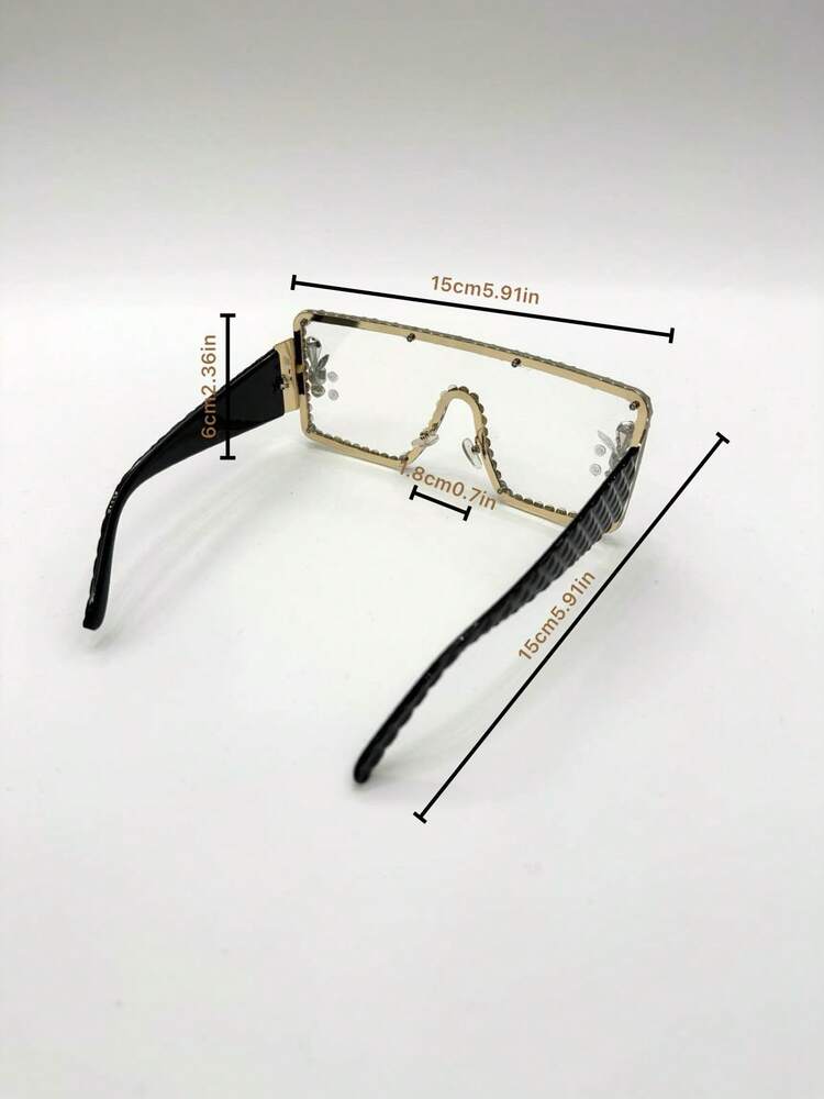 Oversized Rhinestone Fashion Glasses Windproof Outdoor Cycling Driving
