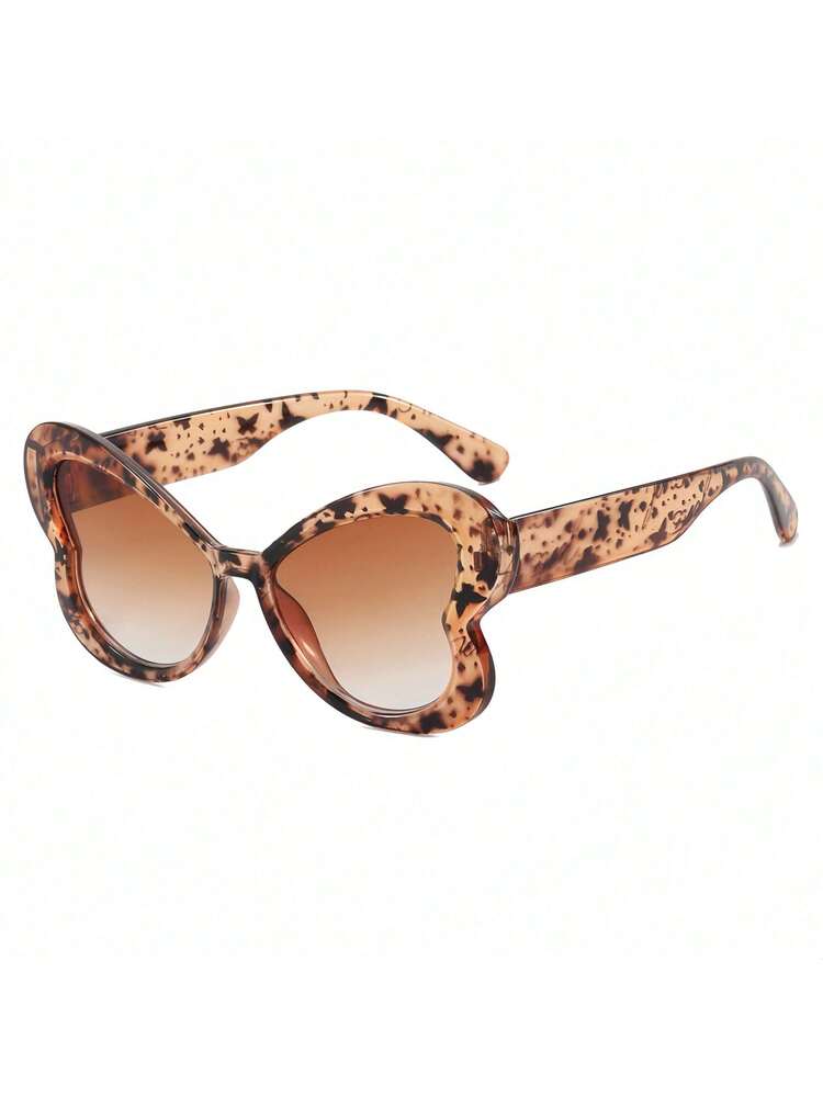 Women’s Butterfly Fashion Glasses Leopard Print Decorative Sunglasses