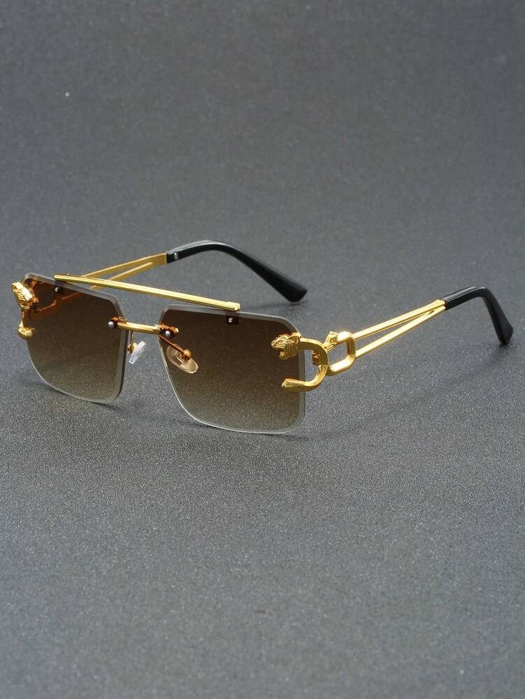 Men’s Pilot Frame Glasses Fashion Clear Lens Daily Wear