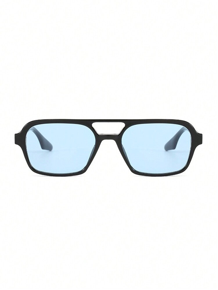 Men’s Square Flat Top Sunglasses Fashion PC Frame Daily Shades