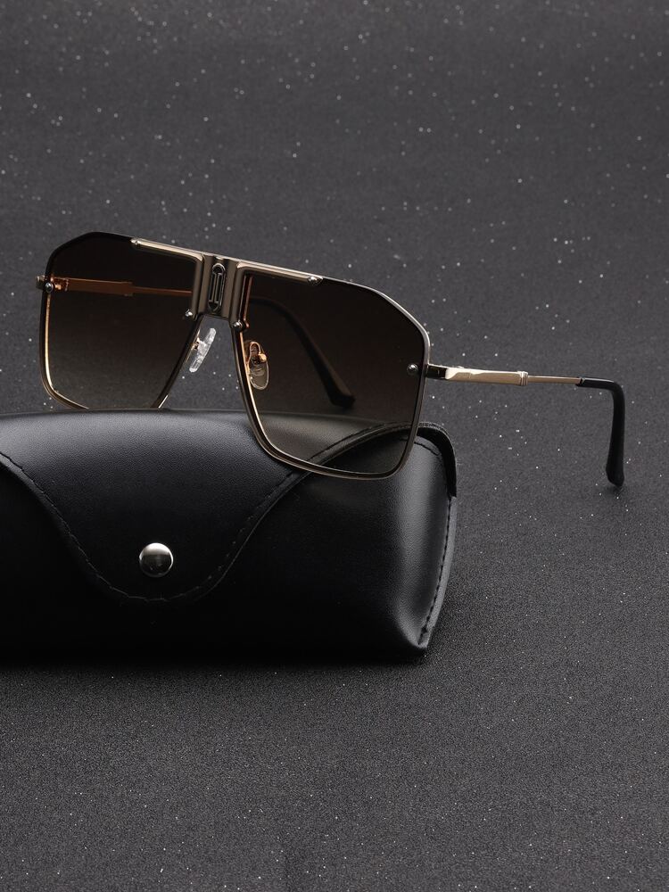 Men’s Flat Top Goggle Style Glasses Outdoor Street Style Eyewear