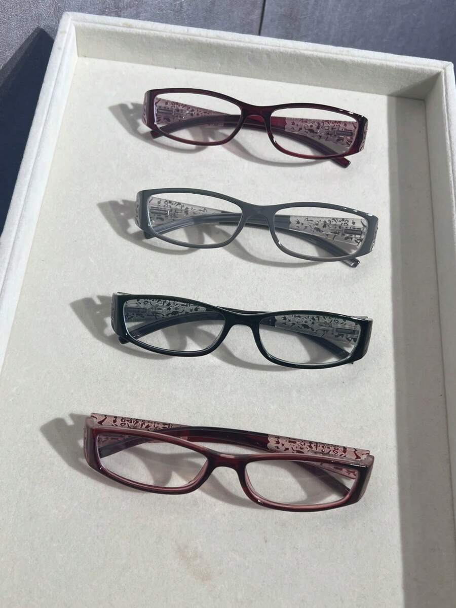 Vintage Y2K Non Prescription Glasses Square Frame Daily Wear