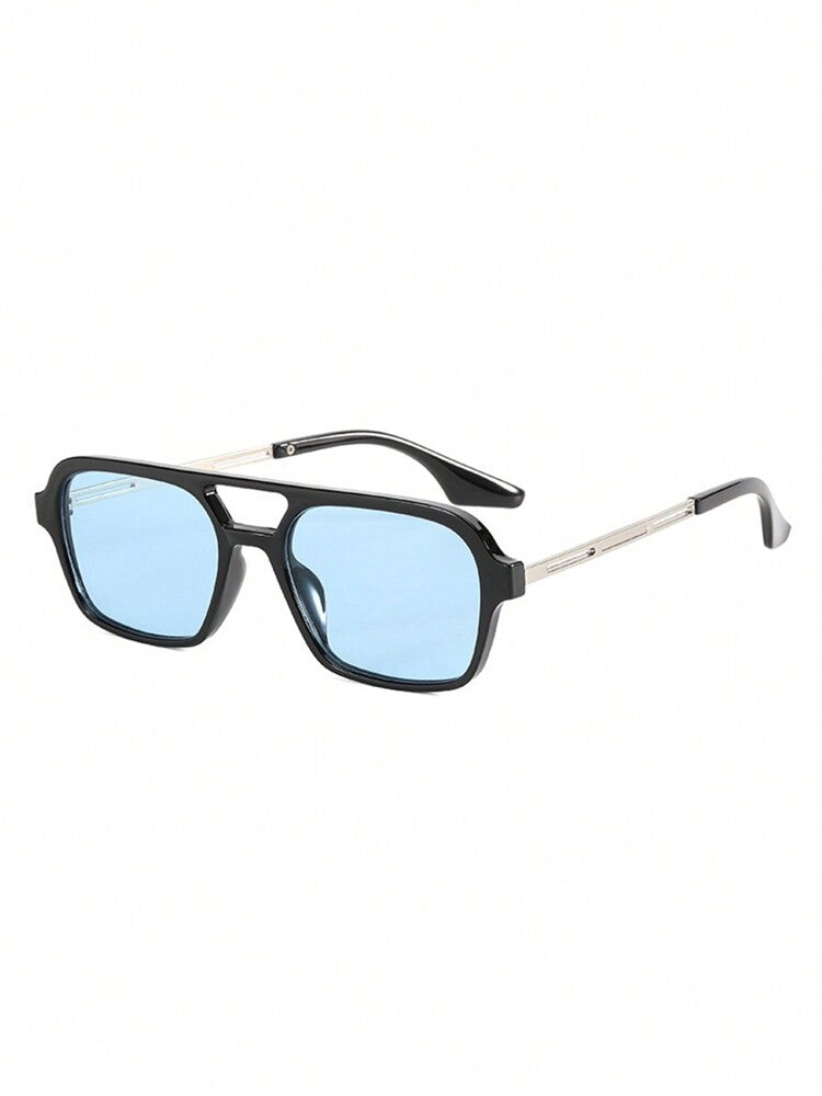 Men’s Square Flat Top Sunglasses Fashion PC Frame Daily Shades