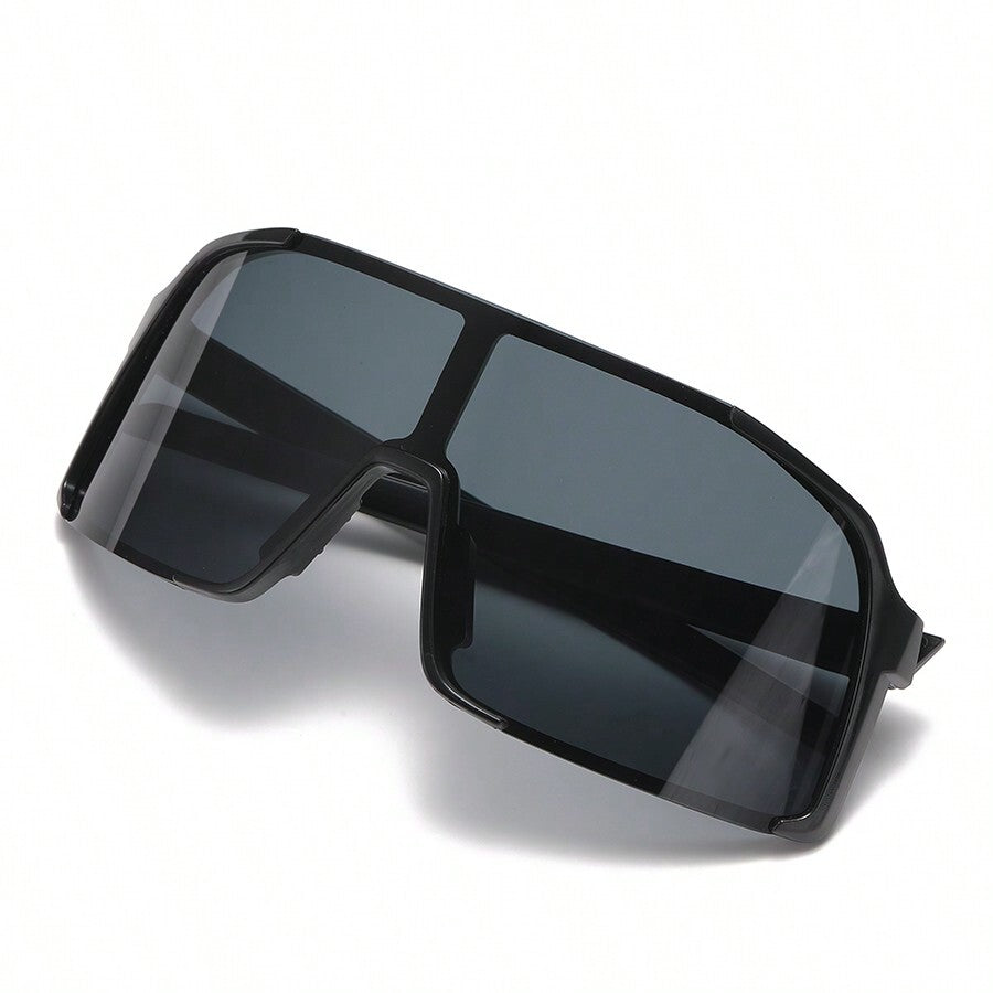 Men’s Sports Cycling Glasses Oversized Rimless Outdoor Goggles