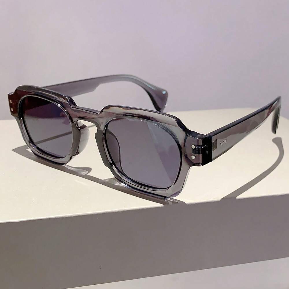 Unisex Rectangular Frame Glasses Minimalist Black Prescription Ready