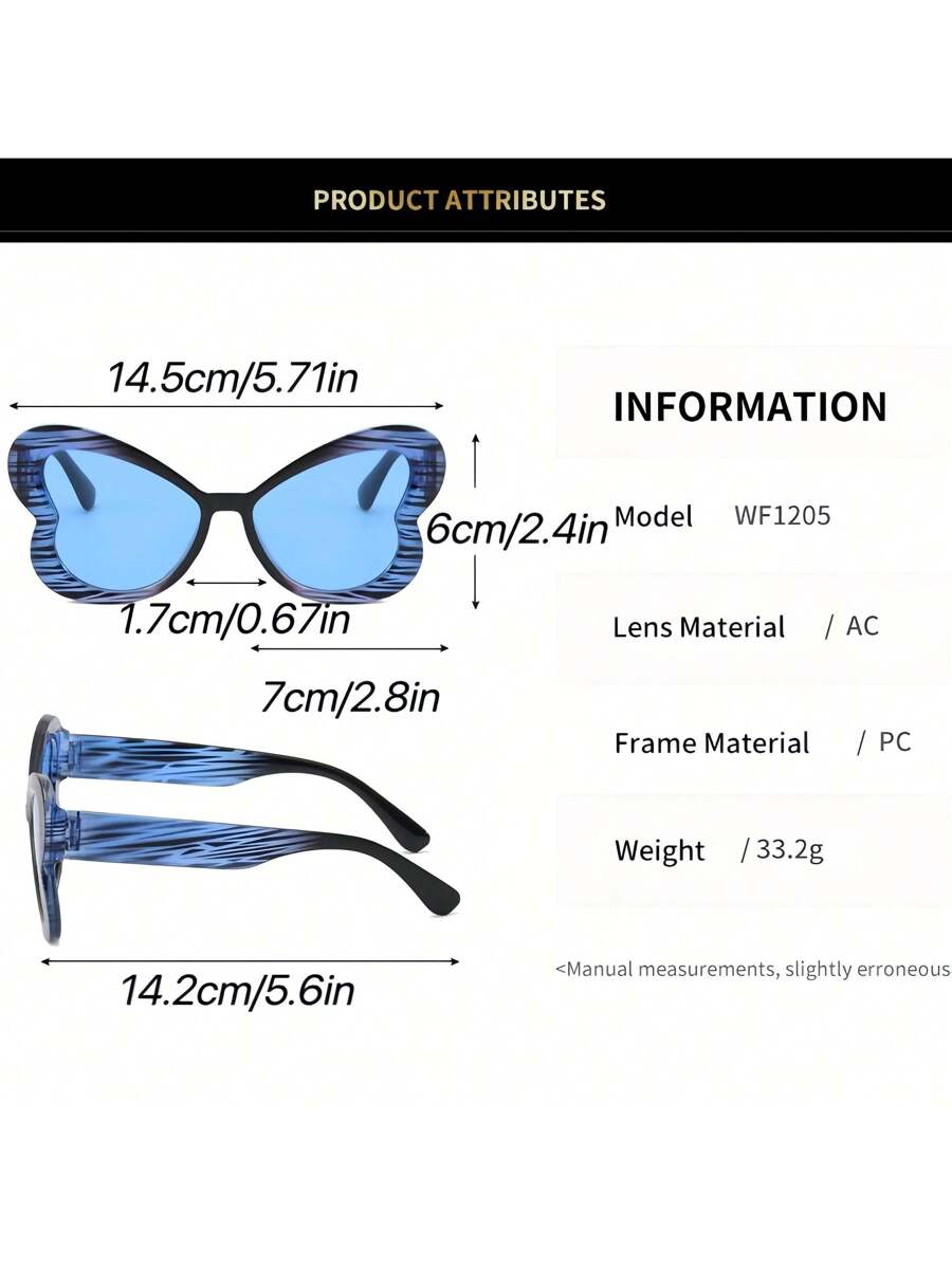 Women’s Butterfly Fashion Glasses Leopard Print Decorative Sunglasses